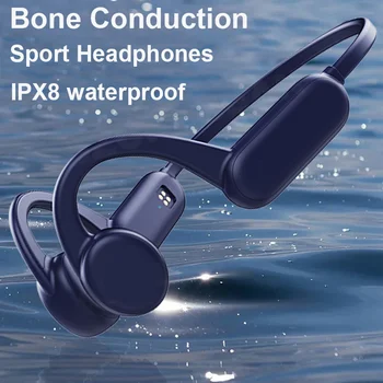 X18s Kemik Iletim Kulaklık Yeni IPX8 Yüzme Spor kablosuz kulaklıklar Mp3 Bluetooth Su Geçirmez 8G Bellek Kulaklık Hakiki