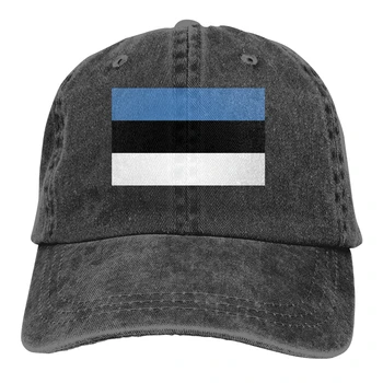 Estonya bayrağı kovboy şapkası