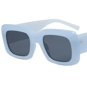 Moda güneş gözlükleri Retro güneş gözlüğü Unisex Geniş Tapınaklar Adumbral Anti-Uv Gözlük Dikdörtgen Gözlük Basitlik Süs