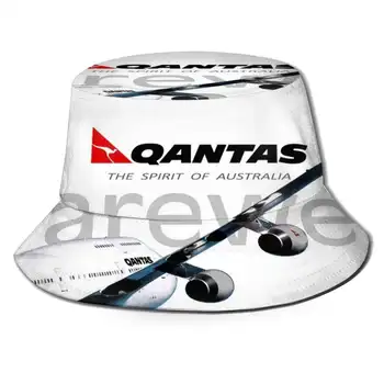 Qantas 747 Veda Kova Şapka Plaj Turizm Şapka Nefes güneşlikli kep Veda Jumbojet Qantas Jetset Büyük Jet Boing Ruhu
