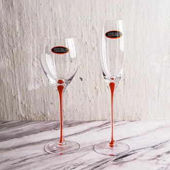 Lüks Kristal şarap bardakları Kırmızı Yaratıcı Kadeh şampanya kadehi Bar Otel Parti Ev İçecek düğün aksesuarı Hediye