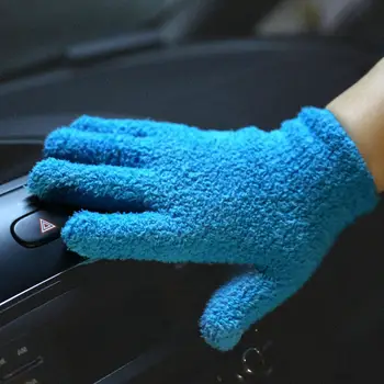 Mikrofiber Toz Temizleme Eldiven Araba Yıkama Toz Giderme Eldiven Kuru Saç Eldiven Mitt Ev Eldiven Temizleme Araçları Absorben E5W7