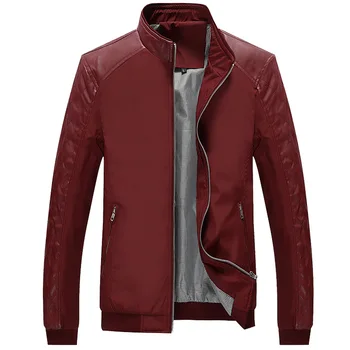 MRMT 2022 marka bahar yeni genç ceketi ceket erkek ince kesit pu deri dikiş düz renk rahat ceket giyim