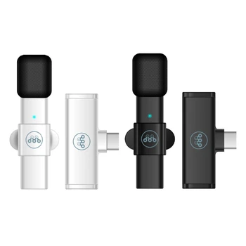 500mAh şarj edilebilir pil Yaka Mikrofonları SmartPhone için Gürültü İptal Küçük Yaşam Kitleri Vlog Video