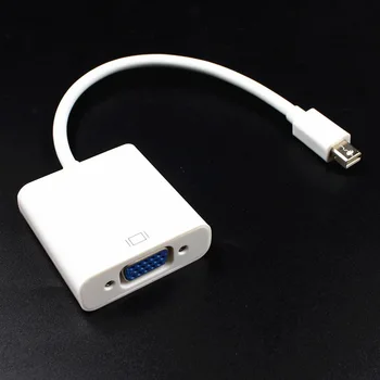 MacBook Air Pro iMac Mac Mini Thunderbolt Mini DisplayPort Ekran Bağlantı Noktası Mini DP VGA kablosu Adaptörü 1080P (beyaz)