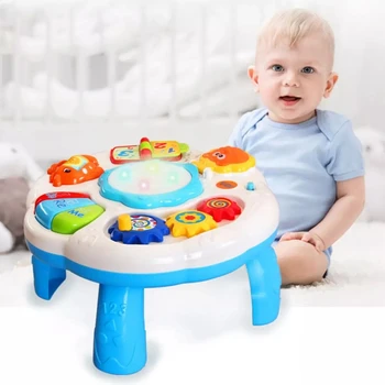 Bebekler Enstrüman eğitim masası bebek oyuncakları Hayvanlar Piyano Erken Eğitim Çalışma Aktivite Merkezi Müzik Oyunu Çocuklar İçin