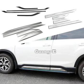 Subaru Forester 2018 için 2019 2020 2021 2022 ABS Krom Yan Kapı Vücut Trim Sopa Şerit Kalıplama dere lambası Paneli Tampon Çerçeve