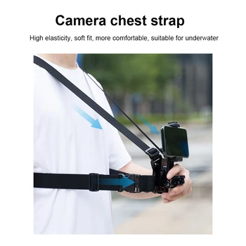 Göğüs Dağı Demeti Ayarlanabilir Cep Telefonu göğüs kemeri Demeti Dağı Elastik J-kanca Aksesuarları GoPro 10 Eylem Kamera