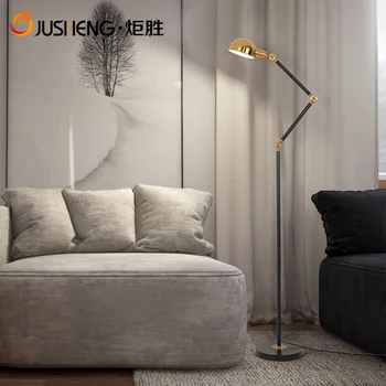 Jusheng oturma odası katlanabilir zemin lambası kişilik yatak odası dikey masa lambası yatak odası çalışma net kırmızı İskandinav zemin lambası