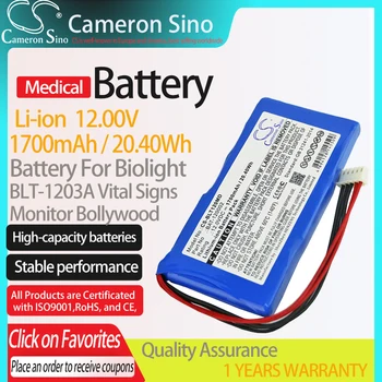 CameronSino Pil Biolight BLT-1203A yaşamsal belirtiler izleme cihazı Monitör uyar Bollywood BAT - 120002 Tıbbi Yedek pil 1700mAh