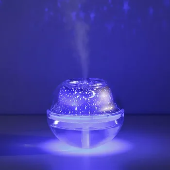 Projektör Lambası Nemlendirici 500ML USB AROMA YAYICI ultrasonik buğu yapıcı LED Gece Lambası Ev Hava Nemlendirici için