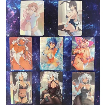 3 Adet/takım Anime Kız Flash Kartlar ACG Seksi Kawaii İç Çamaşırı Mayo Serisi Oyun Anime Koleksiyon Kartları Hediye Oyuncaklar Arkadaşlar için