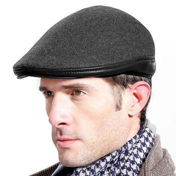 Yetişkin Yün Kap Erkek Kış sıcak Şapka kulak koruyucu Kış Siperliği Şapka Pamuk Siperliği Kap Earmuffs Öğrenciler Eğlence Şapka B-7217