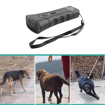 Anti Barking Pet Köpek Eğitmeni led ışık Ultrasonik Nazik Chase Eğitim Çift Kafa Trompet Lazer Köpek Kovucu Köpek Eğitim Yeni