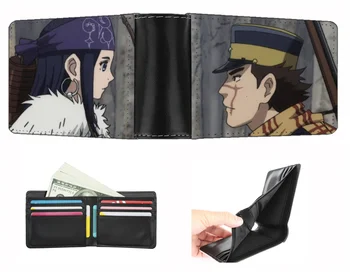 Erkek Kız Bozuk para cüzdanı anime Altın Kamuy cüzdan Erkekler kadınlar küçük cüzdan gençler kart tutucu PU Kısa Çanta