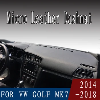 Vw Volkswagen GOLF GTI için MK7 2014-2018 mikro deri dashmat dashboard kapak güneş ışığını önlemek pedleri dash mat 2016 2017 LHD + RHD