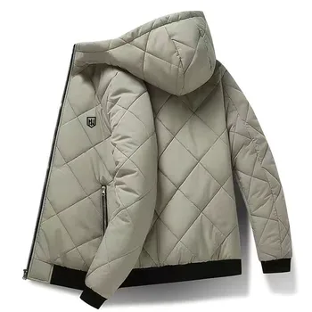 Kışlık ceketler erkek Kalınlaşmak Sıcak Tutmak Golf Ceketler Moda Kapşonlu Yaka pamuklu giysiler Joker Casual Bombacı Ceketler Boyutu 5XL